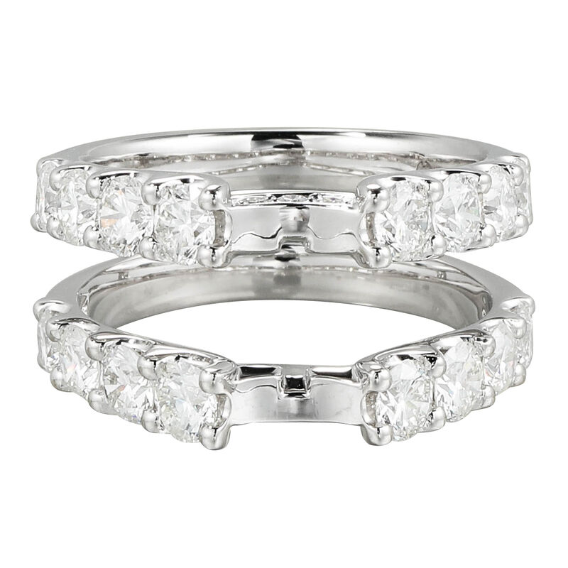 Brilliant-Cut 2 1/3ctw. Diamond Cathedral Insert in 14k White Gold image number null