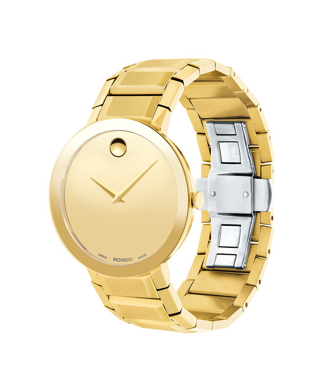 Movado Men's Swiss Sapphire Gold-Tone PVD Stainless Steel Bracelet Watch 39mm 0607180 image number null