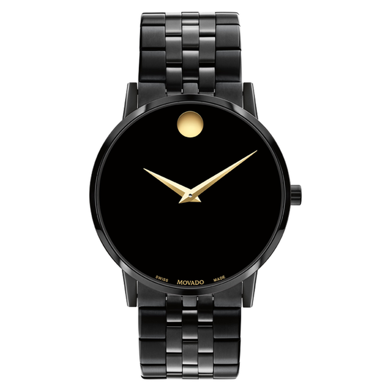 Movado Men's Museum Classic Black PVD Watch 0607626 image number null