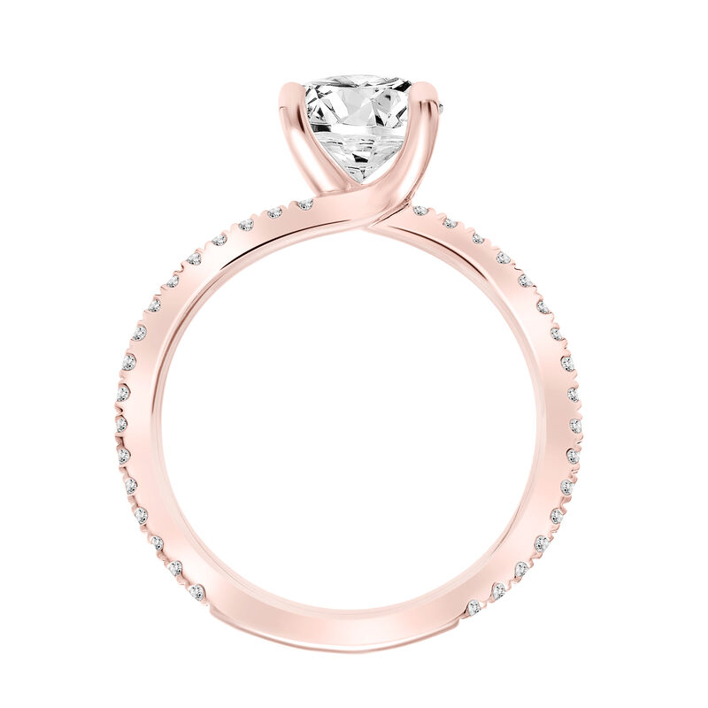 Aubrey. ArtCarved Diamond Engagement Ring Mounting in 14k Rose Gold image number null