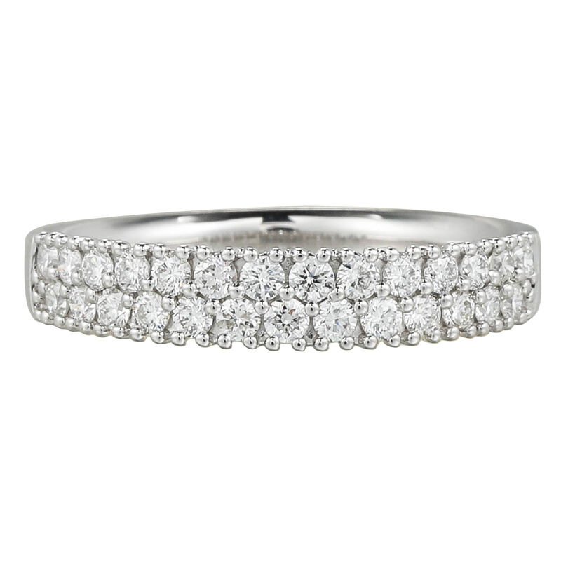 Diamond 14k White Gold Anniversary Ring image number null