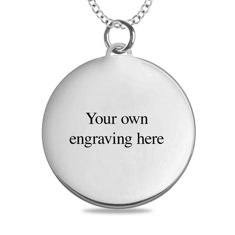 Handwriting Disc Pendant in Sterling Silver image number null