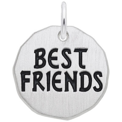 Best Friends Charm Tag in Sterling Silver