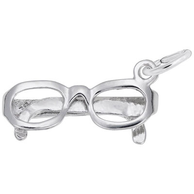Eyeglasses Charm in 14K White Gold