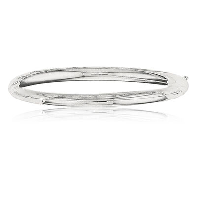 Classic Bangle 5mm in 14k White Gold