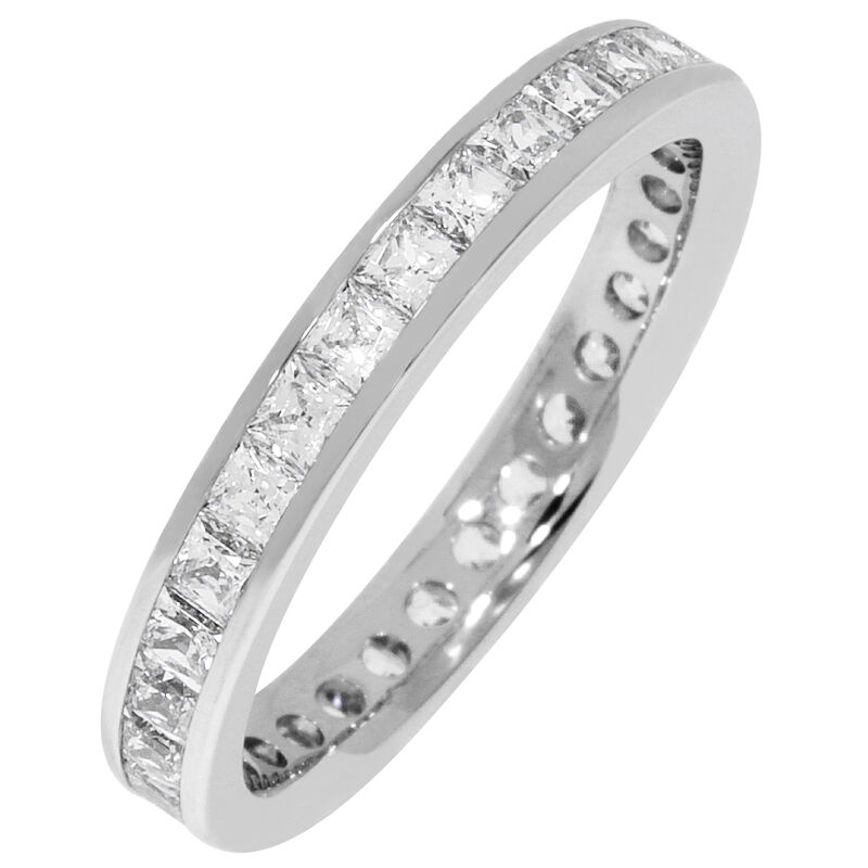 Princess Channel Set 1.5ctw. Eternity Band in 14K White Gold (GH, SI2) image number null