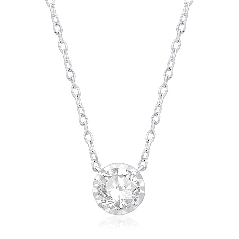 Lab Grown Diamond 1/2ctw. Pendant in 10k White Gold image number null
