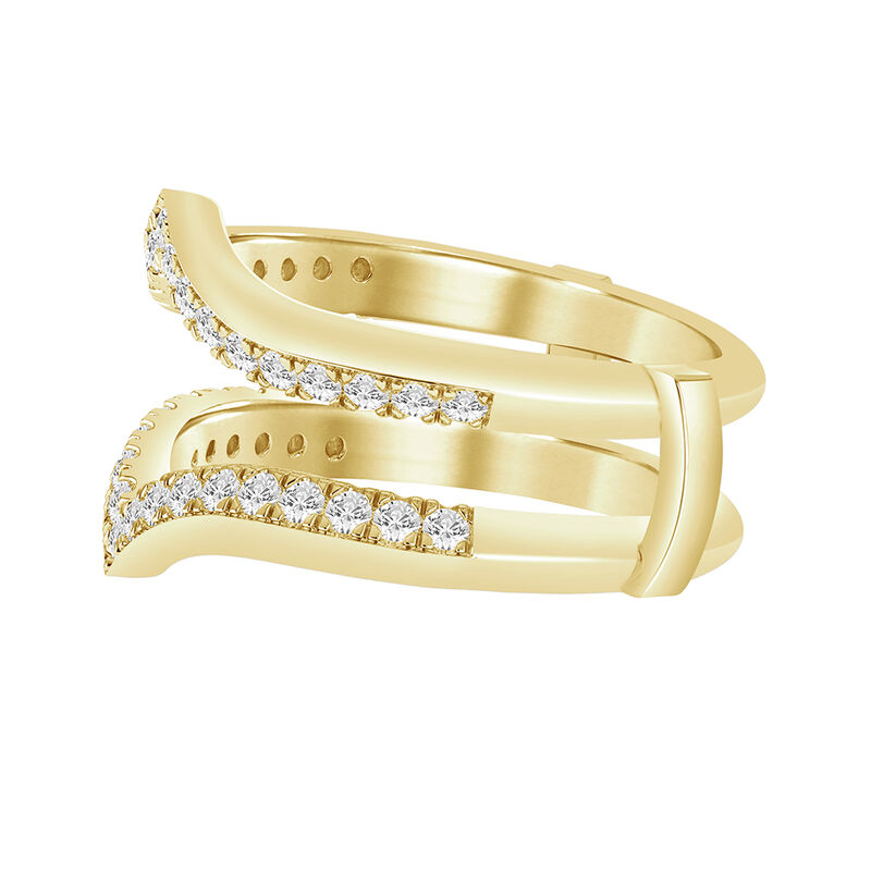 Brilliant-Cut Lab Grown .50ctw. Diamond Chevron Insert in 14k Yellow Gold image number null