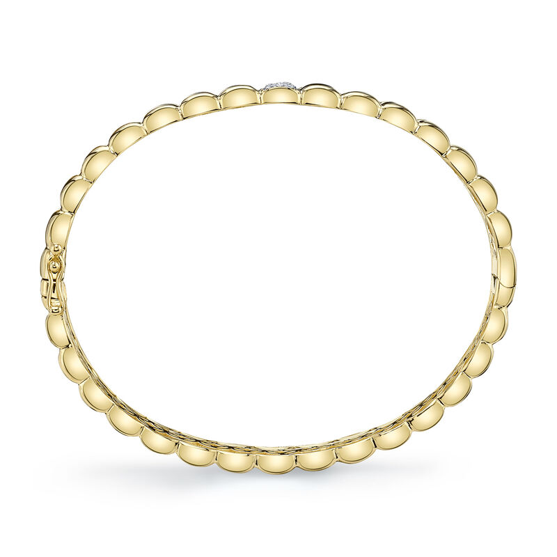 Shy Creation Diamond 1/6ctw. Bangle Bracelet in 14k Yellow Gold image number null