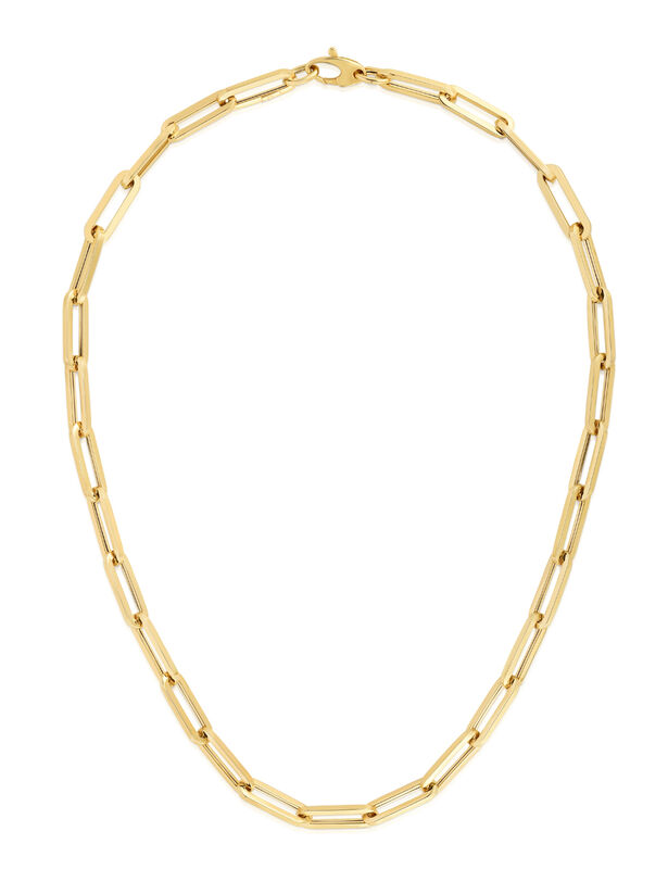 Paperclip 18" Chain 6.1mm in 14k Yellow Gold image number null