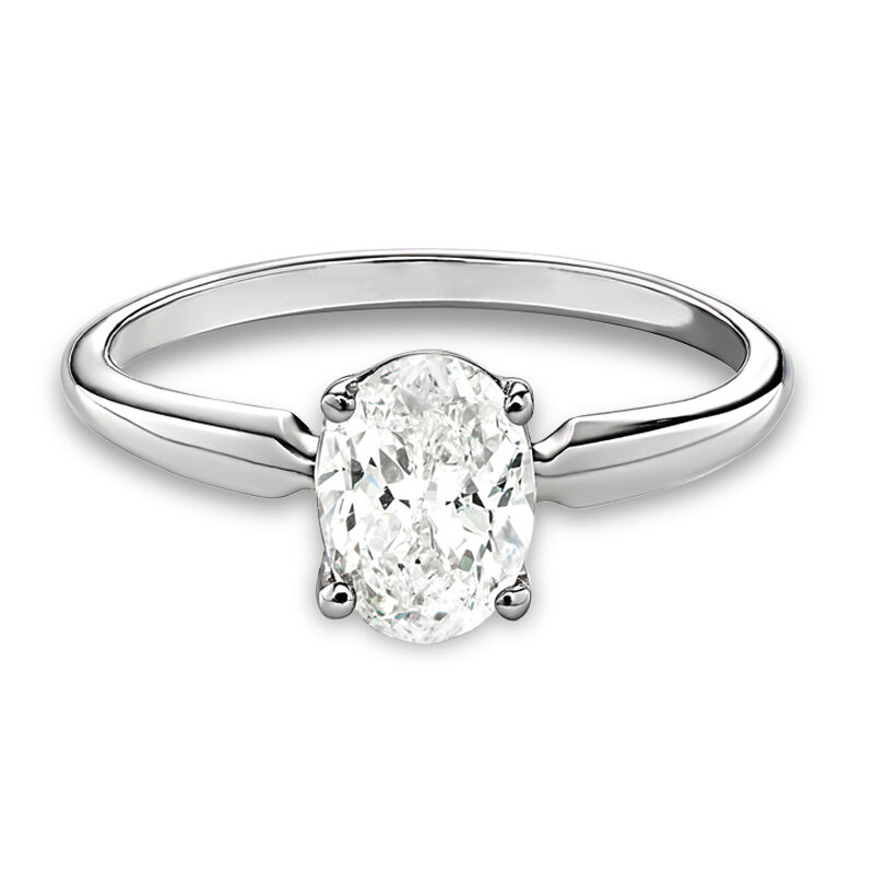 Lab Grown Diamond Oval 1.00ct. Solitaire Engagement Ring image number null