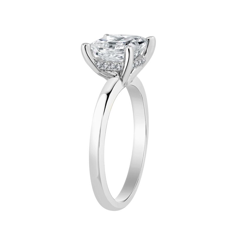 Princess-Cut Lab Grown 2ctw. FG VS Diamond Hidden Halo Solitaire Engagement Ring in 14k White Gold image number null