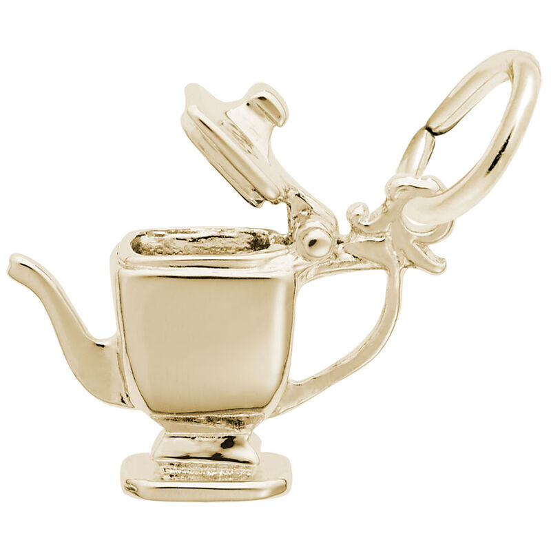 Teapot Charm in 14k Yellow Gold image number null