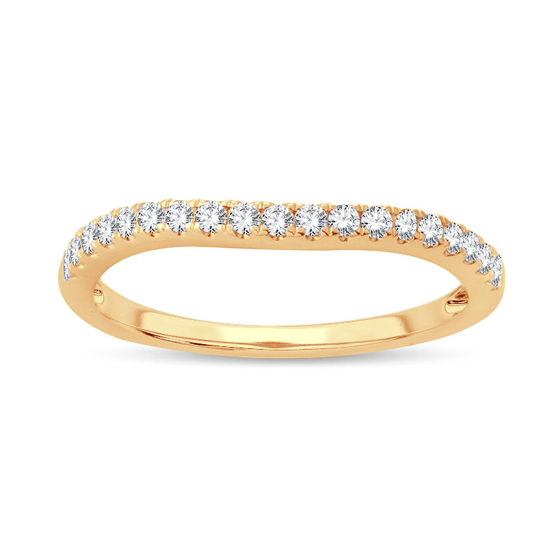 Oriana. Brilliant-Cut 1/4ctw. Diamond Wedding Band in 14k Yellow Gold image number null