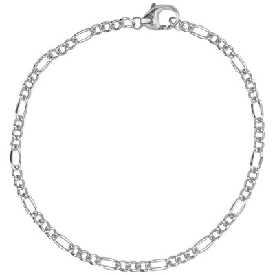 Petite Curbed Figaro Classic Bracelet in Sterling Silver