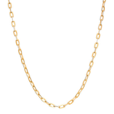 Men's Link 24" Chain 6mm in Gold Plated Stainless Steel