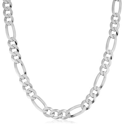 Figaro 24" Chain in Sterling Silver (8.5mm)