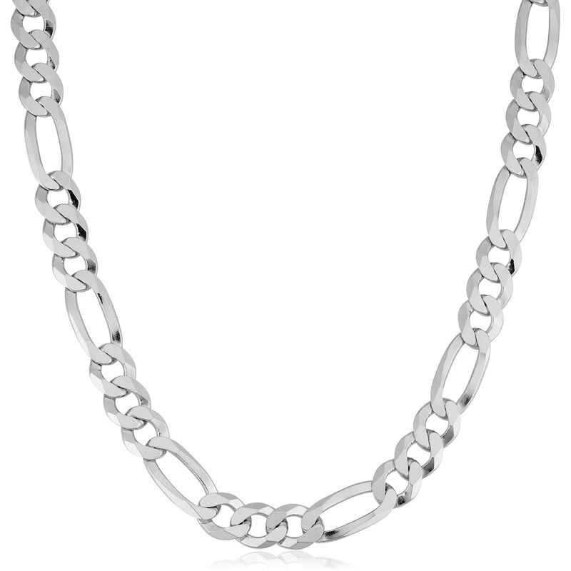 Figaro 24" Chain 8.5mm in Sterling Silver image number null