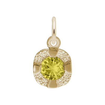 November Birthstone Petite Charm in Sterling Silver/ Gold Plated