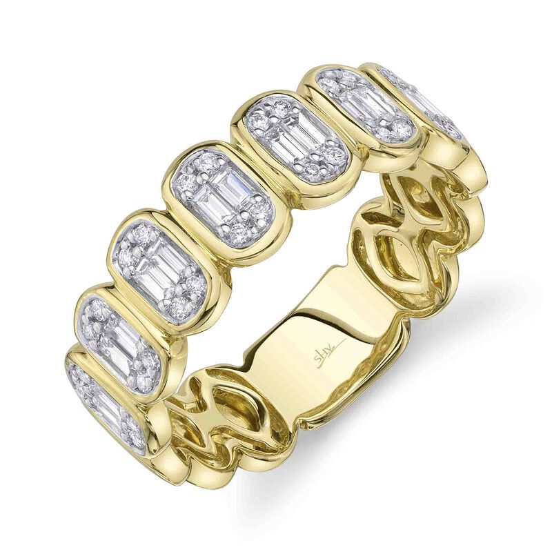 Shy Creation Diamond 1/2ctw. Baguette Fashion Ring in 14k Yellow Gold image number null