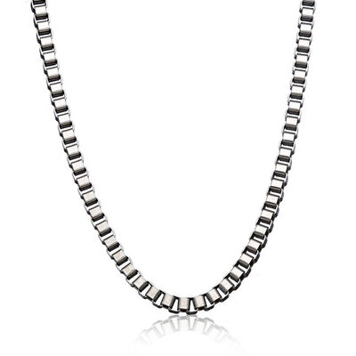 Large Box Link 24" Chain 2.4mm in Stainless Steel