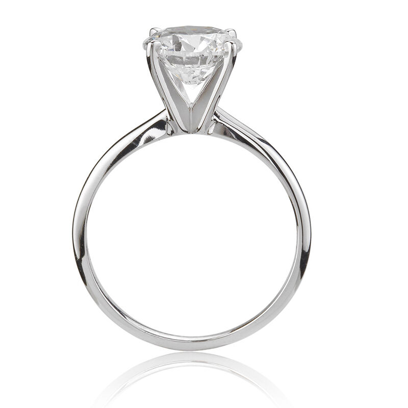 Diamond Round 1½ct. Ideal Classic Solitaire Engagement Ring image number null