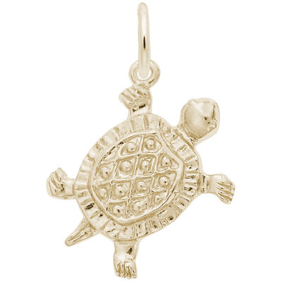 Turtle Charm in 10k Yellow Gold