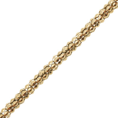 Men's Magnetic 5mm Bracelet in Gold Plated Stainless Steel