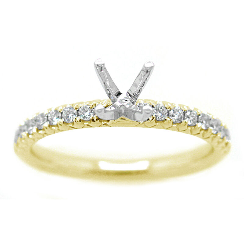 Timeless Classic 1/4ctw. Diamond Semi-Mounting in 14k Yellow Gold image number null