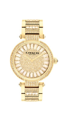 COACH Ladies Cary Gold Plated Stainless Steel 34mm Watch 14504268