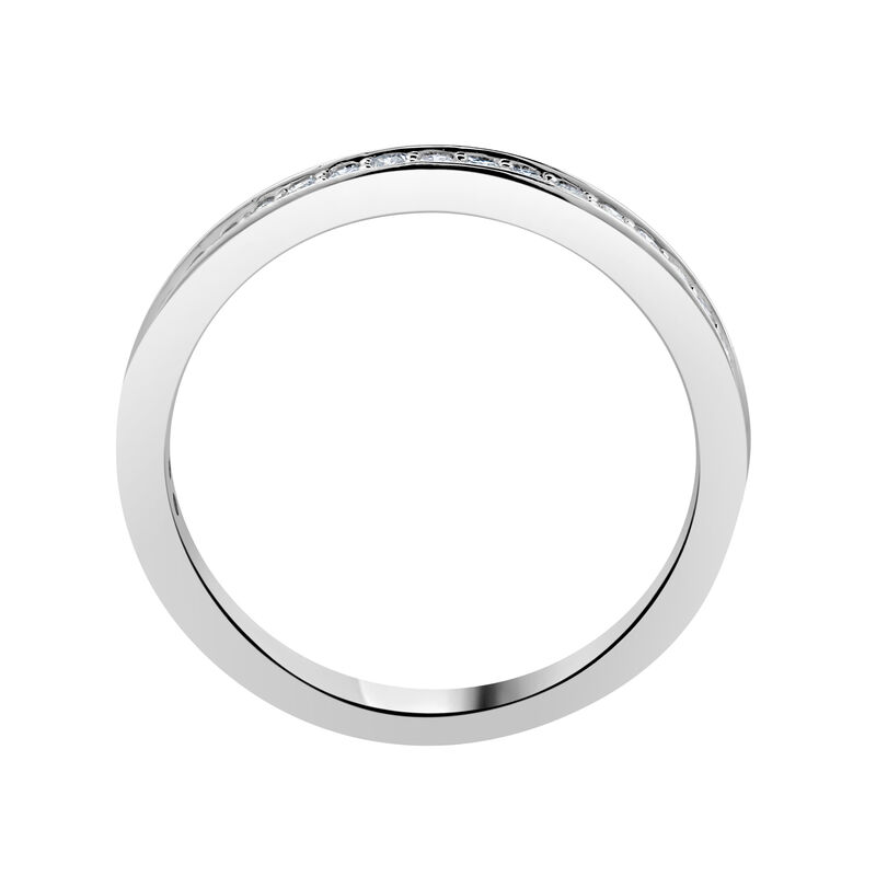 Lab Grown 1/4ctw. Diamond Channel Wedding Band in 14k White Gold image number null