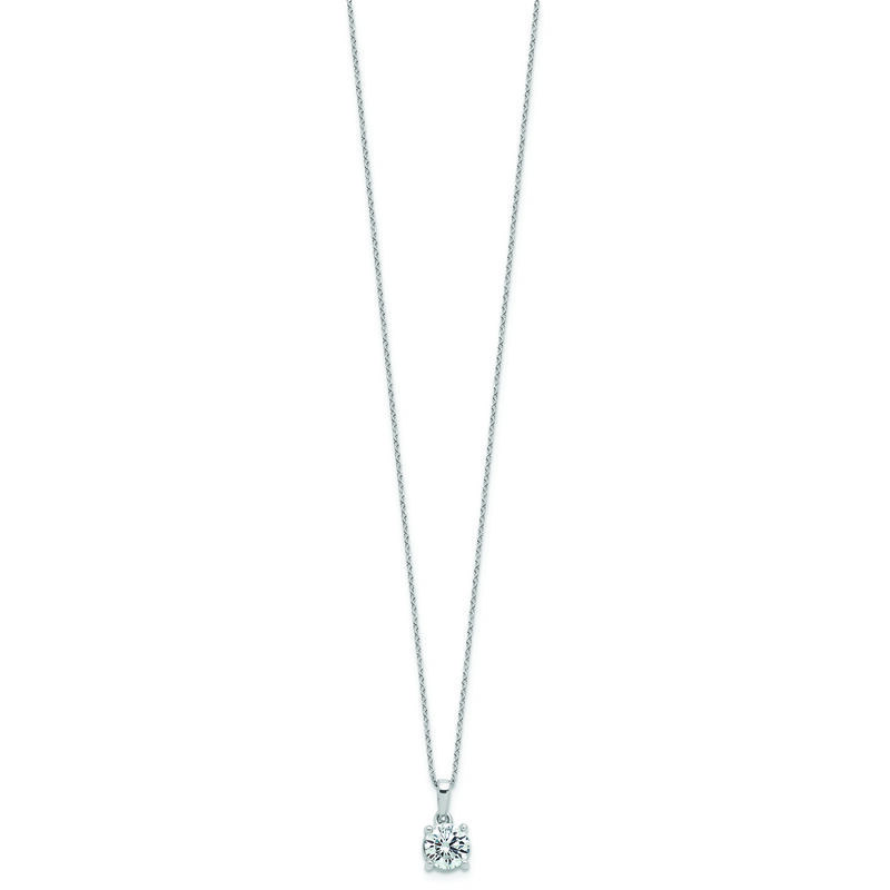 Brilliant-Cut 1/2tw. FGH VS SI Lab Grown Solitaire + Pendant in 14k White Gold image number null