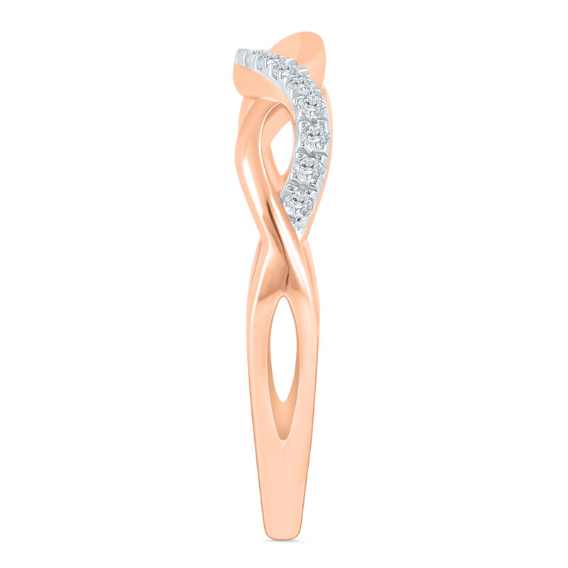 .10ctw. Diamond Twist Fashion Ring in 10k Rose Gold image number null