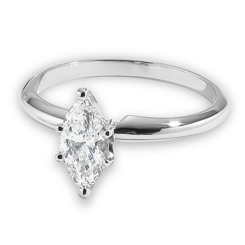 Marquise-Cut 5/8ct. t.w. Diamond Solitaire Engagement Ring 14k White Gold image number null