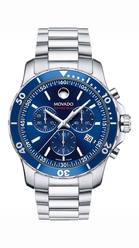 Movado Men's Swiss Chronograph Series 800 Performance Steel Bracelet Watch 42mm 2600141 image number null