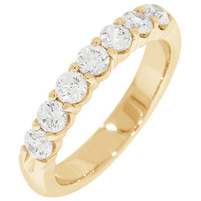 Ladies' 7-Stone 3/4ctw. Diamond Wedding Band in 14K Yellow Gold (HI, I1)