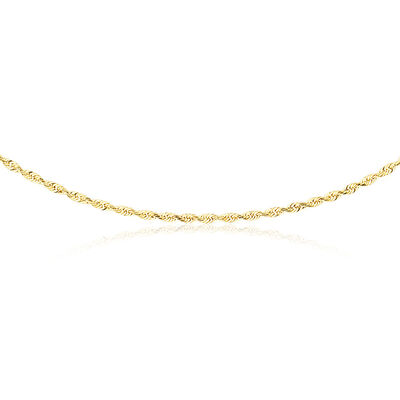 Diamond-Cut 18" Rope Chain 1.5mm in 10k Yellow Gold