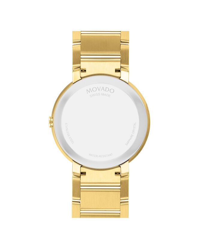 Movado Men's Sapphire Gold-Tone Mirror Museum Dial With Diamond Dial Markers Yellow PVD Stainless Steel Bracelet 39mm Watch 0607588 image number null