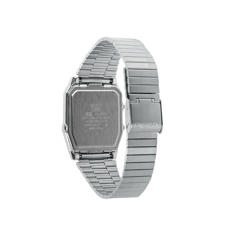 Casio Vintage Silver Tone Stainless Steel Retro Dial AQ800 image number null