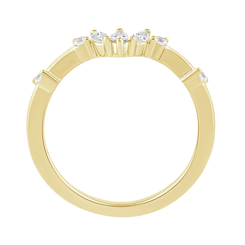 Lab Grown Diamond Marquise Contour & 14k Yellow Gold Anniversary Ring image number null