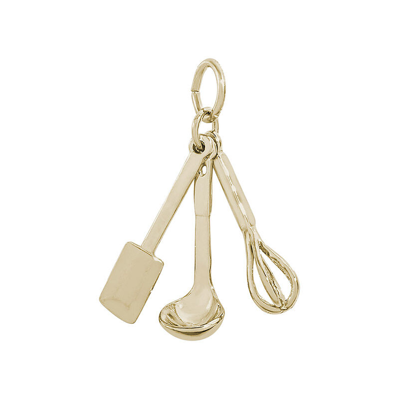 Cooking Utensils 14K Yellow Gold Charm image number null