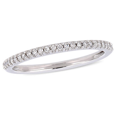 Diamond Stackable Wedding Band in 14k White Gold