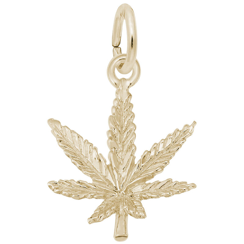 Herb Leaf Charm in 14k Yellow Gold image number null