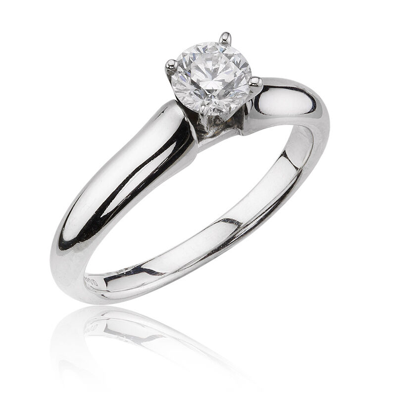 Brilliant-Round ¾ct. Diamond Solitaire Engagement Ring in 14k White Gold image number null