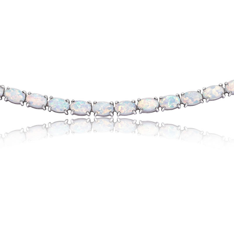 Opal Sterling Silver Bracelet image number null
