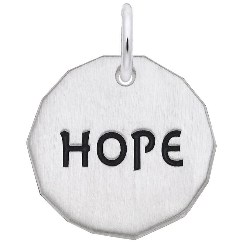 Hope Charm Tag in Sterling Silver image number null