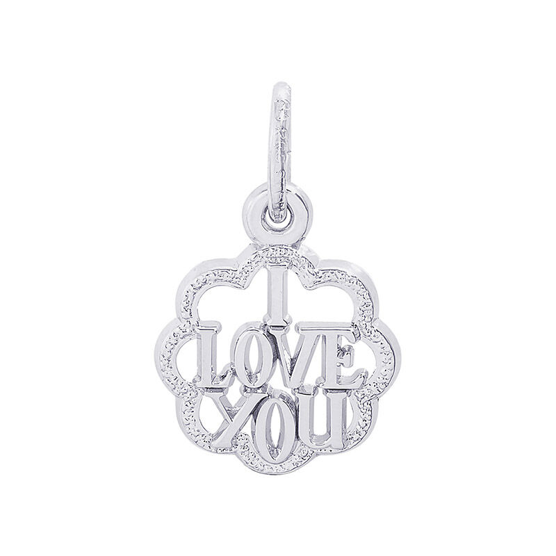 I Love You Sterling Silver Charm image number null