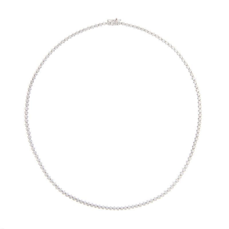 Lab Grown 17" 5ctw. Diamond Tennis Necklace in 14k White Gold image number null