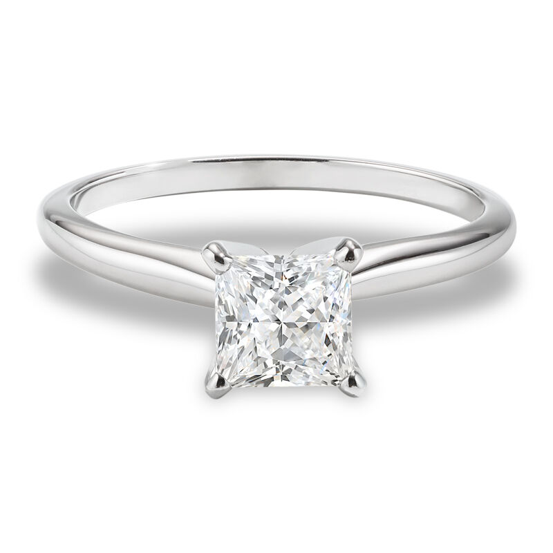 Diamond Princess-Cut 3/4ct. Classic Solitaire Engagement Ring image number null