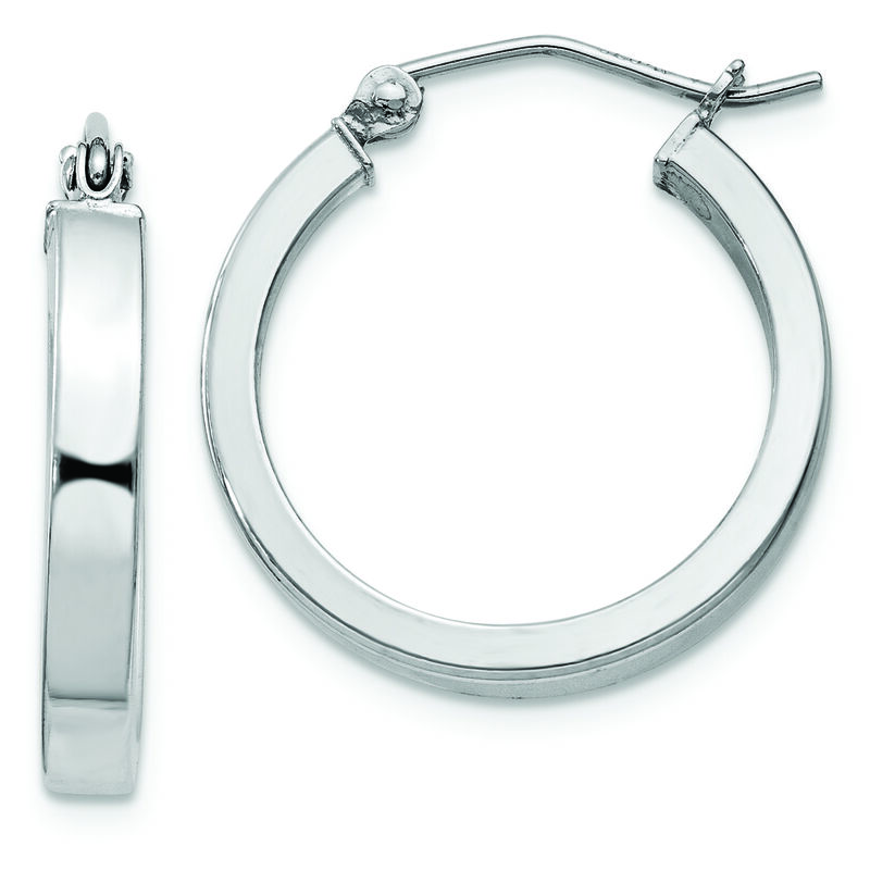 Tube Hoop Earrings in Sterling Silver image number null